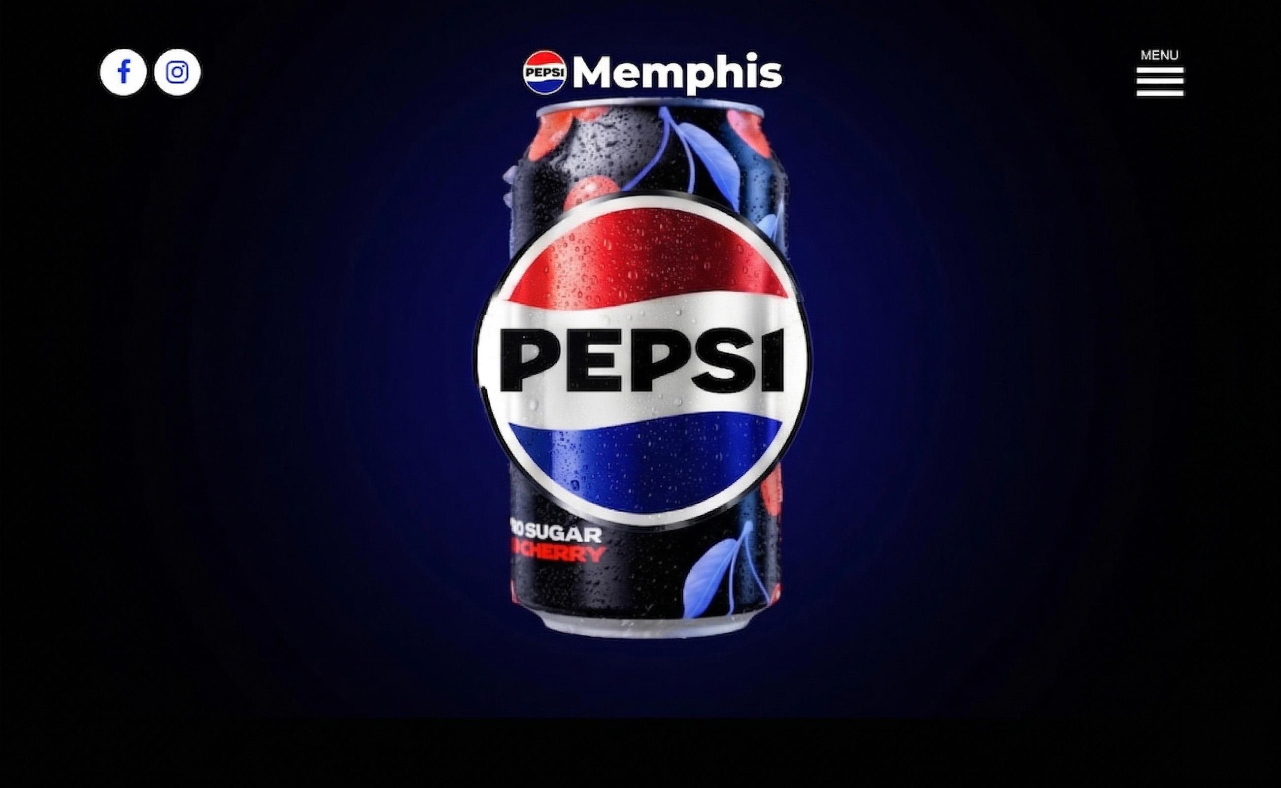 Pepsi Memphis Website Redesign